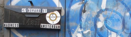Photograph of a mailbox: Madness Amsterdam